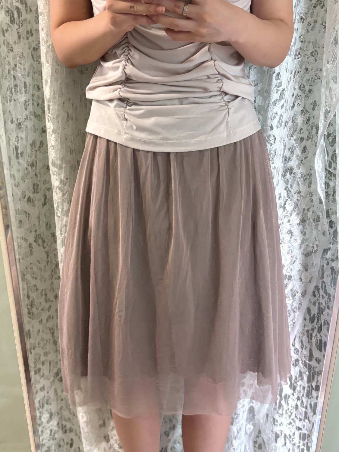 Brown skirt 상품이미지3