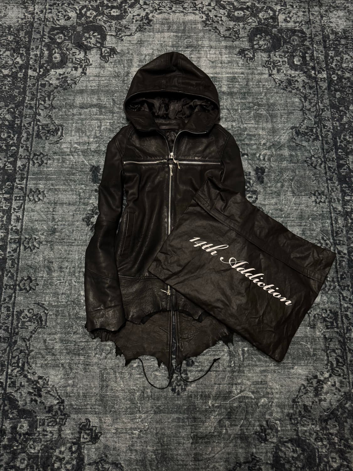 14th addiction cross zip leather hood ja 상품이미지1