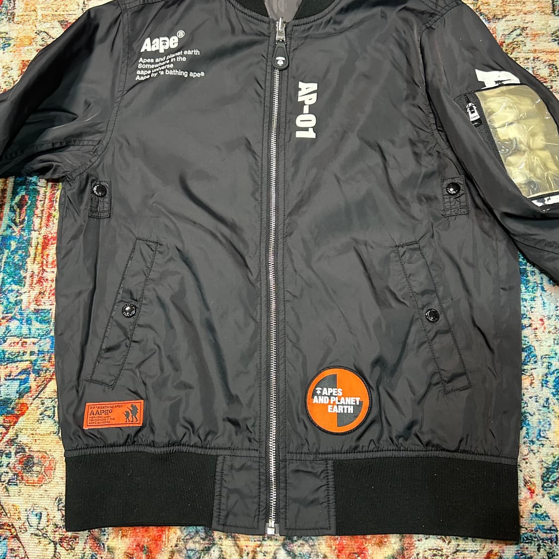[L] 베이프 에이프 리버시블 MA-1 항공자켓 상품이미지5