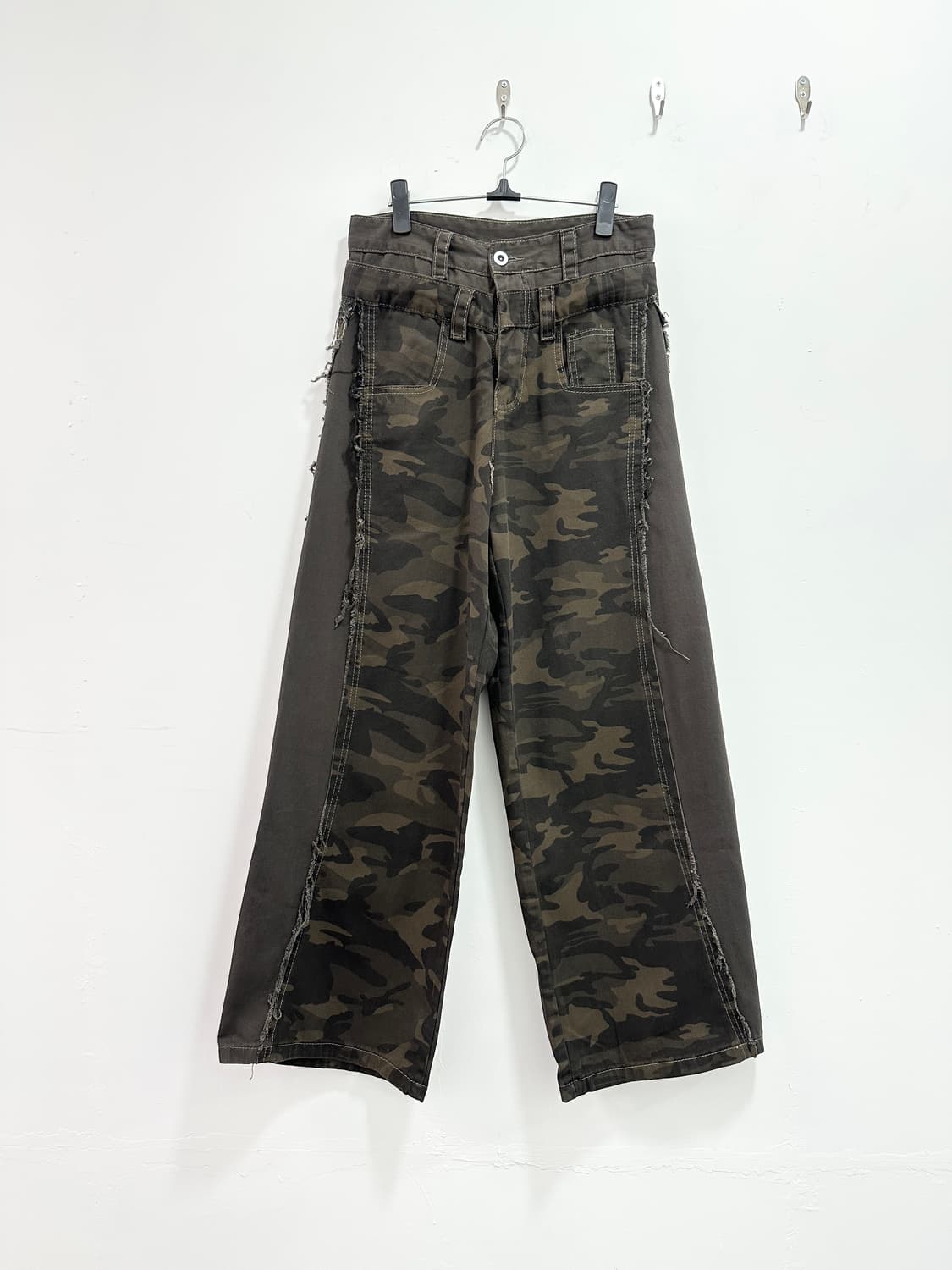 Camo fake layered high waisted destroyed 상품이미지4