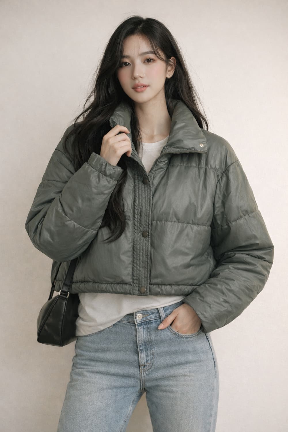 에잇세컨즈 크롭 숏 패딩 자켓 상품이미지1