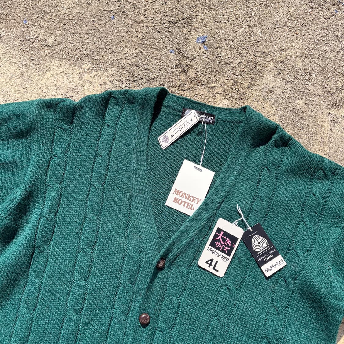 Mighty-Iord 빈티지 울 스웨터 가디건 L 상품이미지4