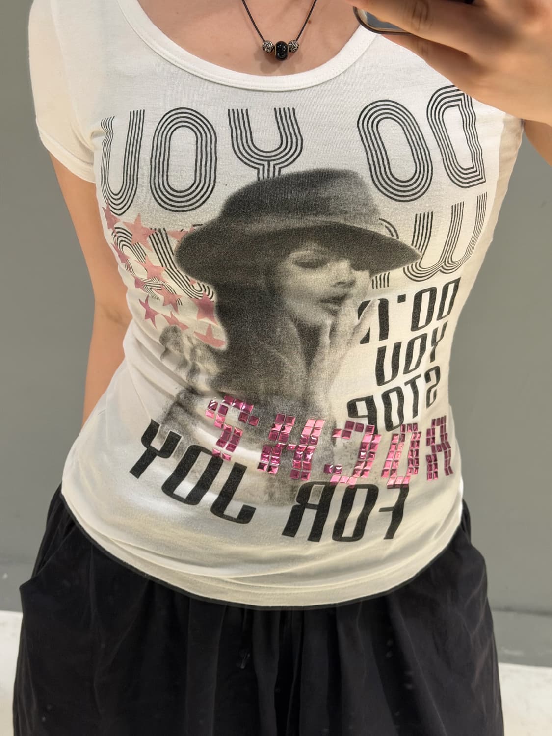 girl printing & lettering detail top 상품이미지4