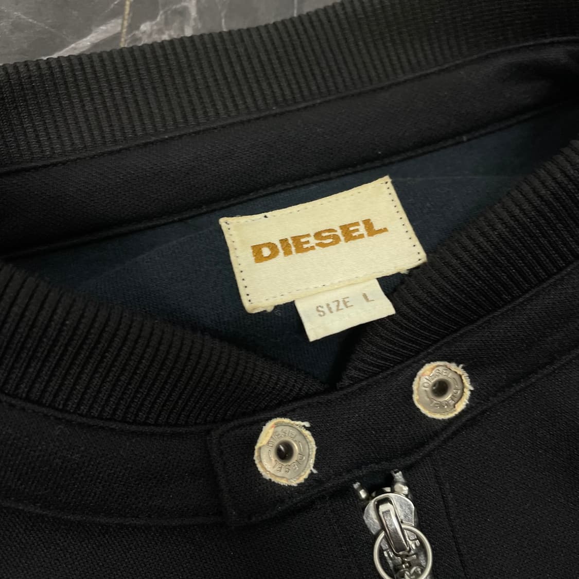 L 디젤 해체주의 투웨이 나일론 바이커 자켓 상품이미지9