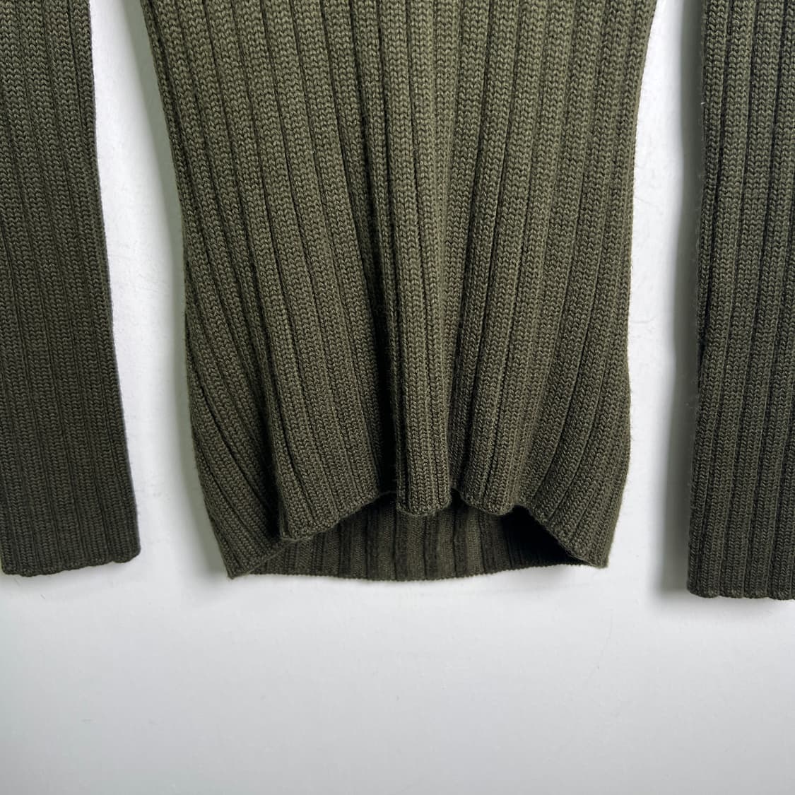 16FW MM6 메종 마르지엘라 딥 카키 골지 니트 스웨터 XL 상품이미지4