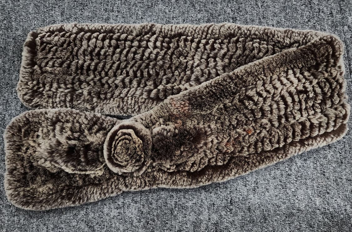 빈티지 로즈 토끼 렉스 퍼 머플러 목도리 상품이미지2