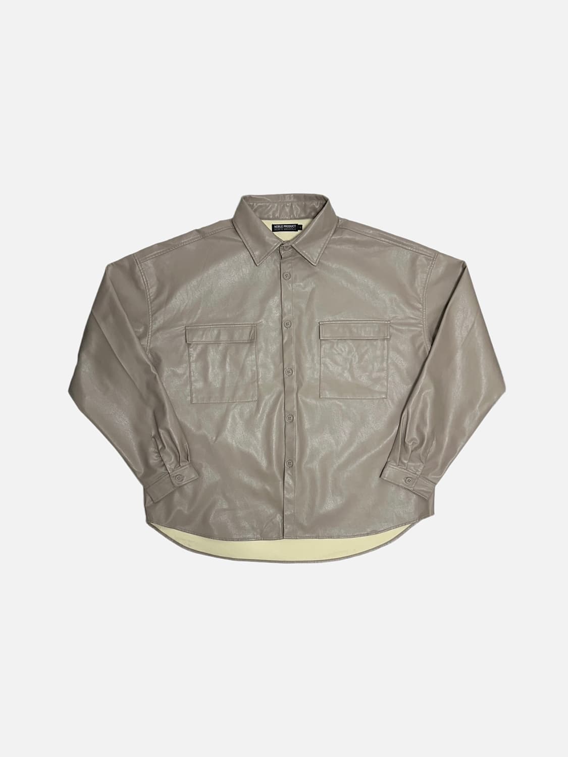 NOBLE PRODUCT 포켓 레더 셔츠 자켓 일본빈티지 상품이미지1