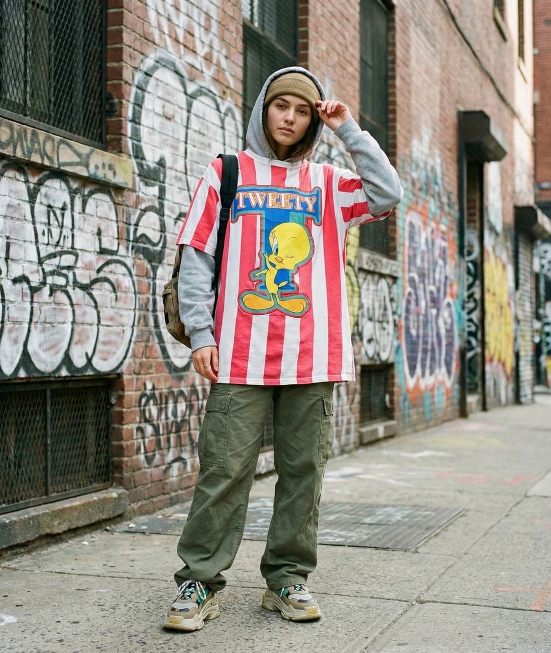 96s Tweety Pink Stripe “candy” - Onesize 상품이미지10