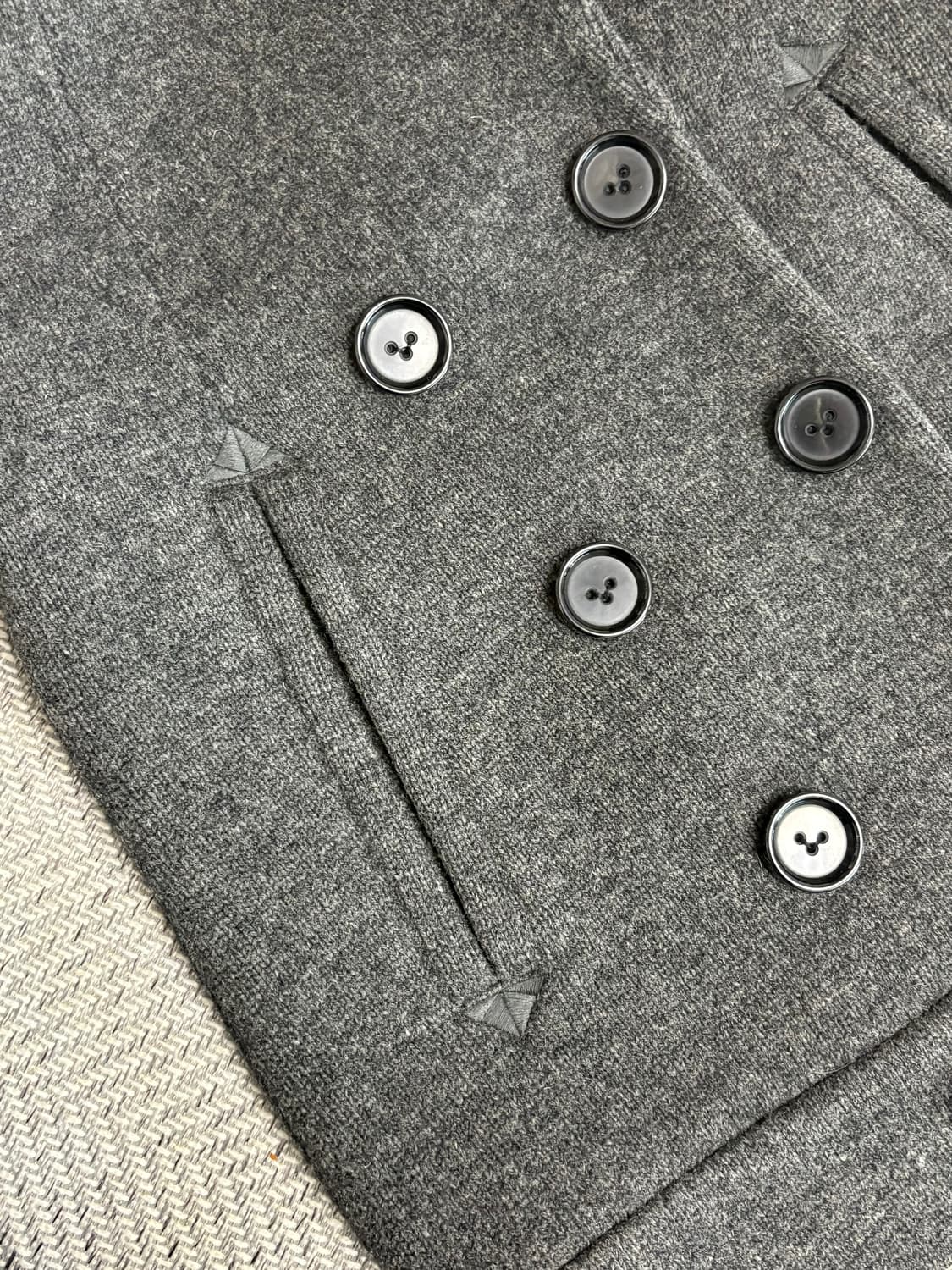 마크제이콥스 다크그레이 더블버튼 울 피코트 상품이미지5