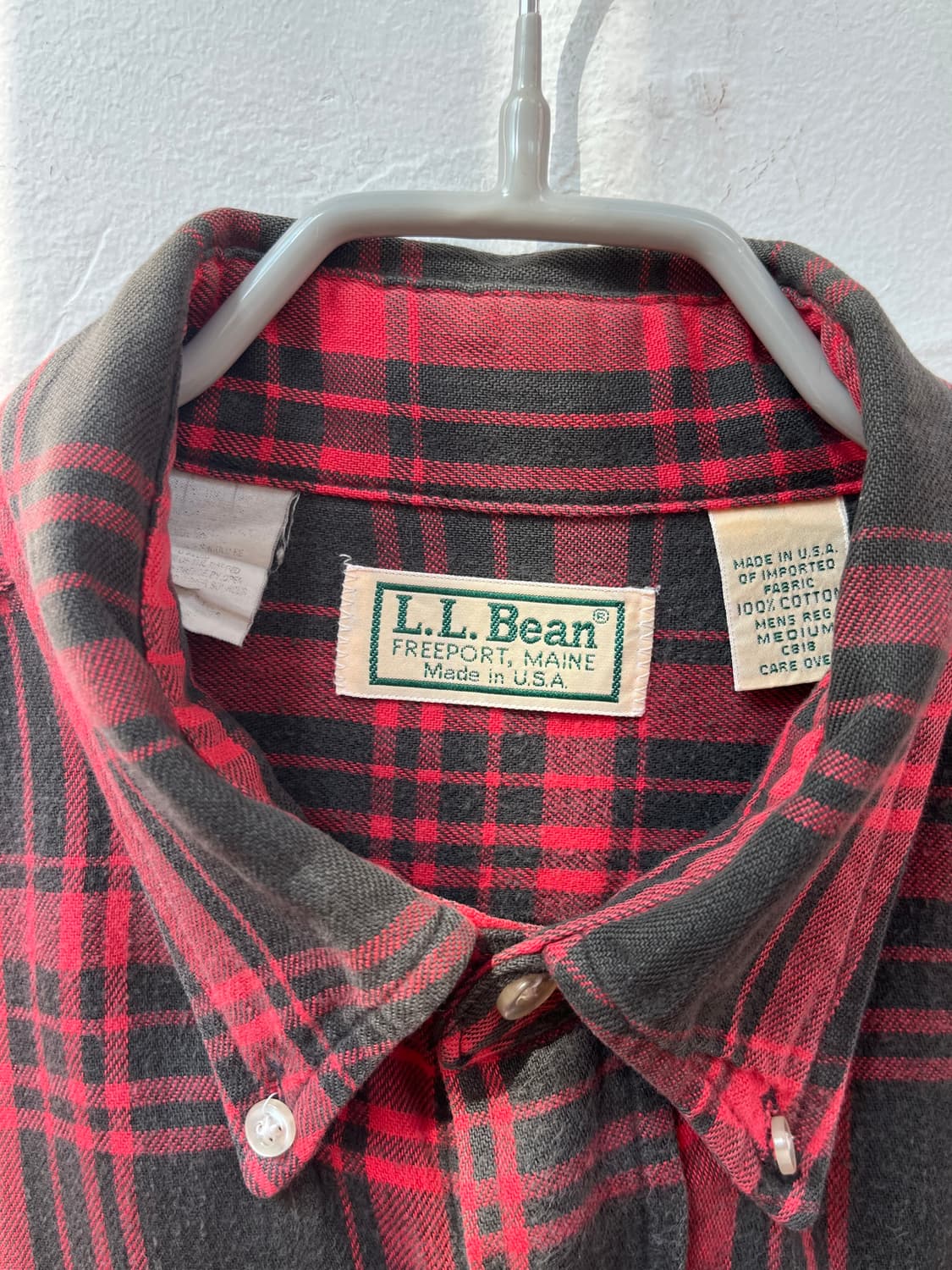 L.L.Bean made in USA 체크패턴 남방셔츠 M 상품이미지2