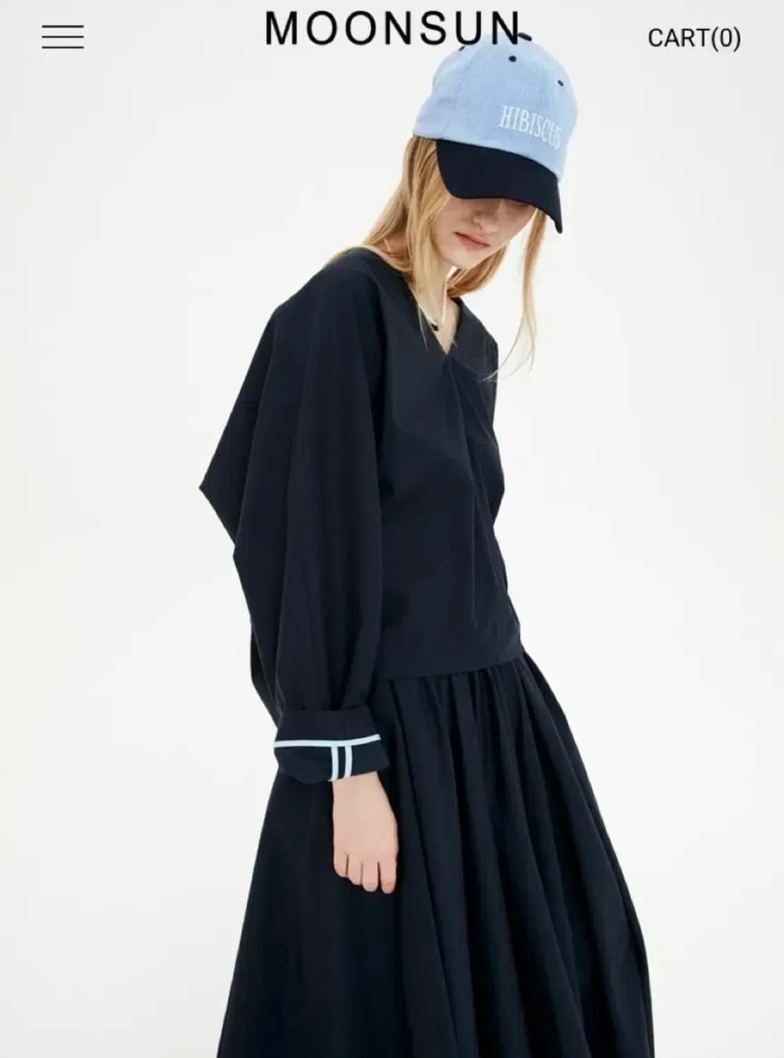 문선 MOONSUN 코튼 브이넥 블라우스 상품이미지2