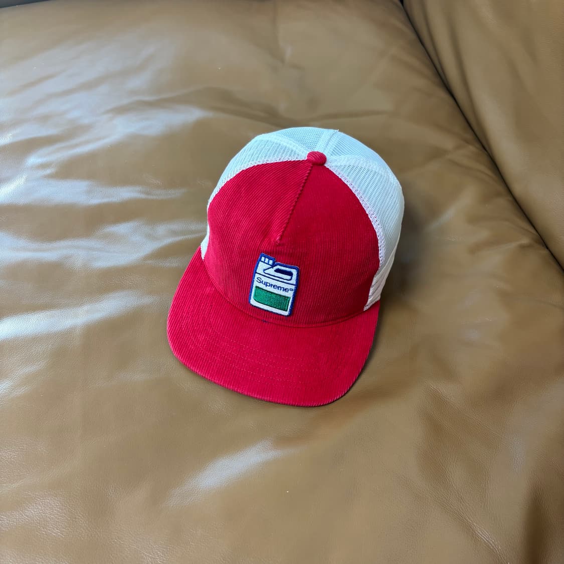 Supreme 슈프림 오일박스 레드 메쉬 6패널 볼캡 모자 (Red) 상품이미지1