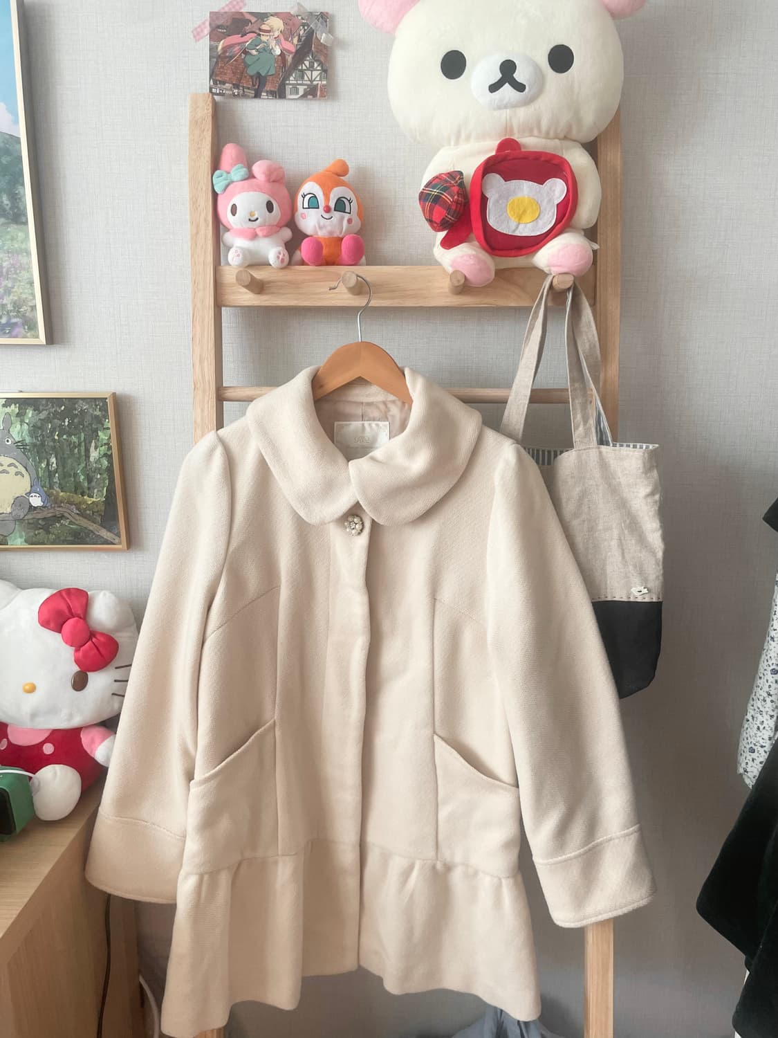 모리걸 빈티지 히메갸루 아이보리 프릴 코트 🤍🌸 상품이미지1