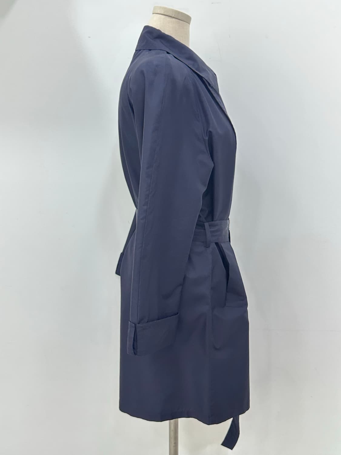 꾸레쥬 실크 더블 트렌치 상품이미지2