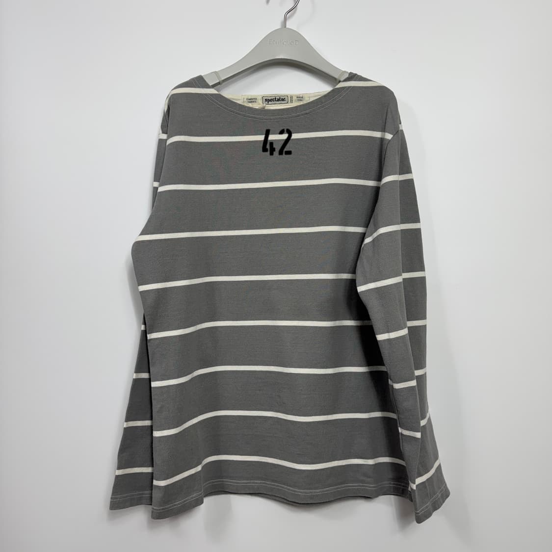 스펙테이터 스트라이프 보트넥 보더 티셔츠 남성XL 상품이미지1