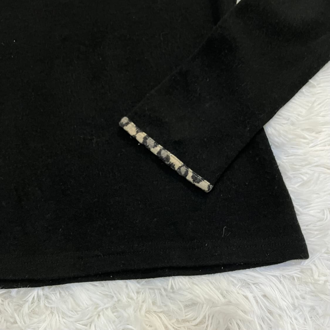 빈티지 호피 펄 리본 니트 799 y2k 스트릿 갸루 펑키 일본빈티지 상품이미지4