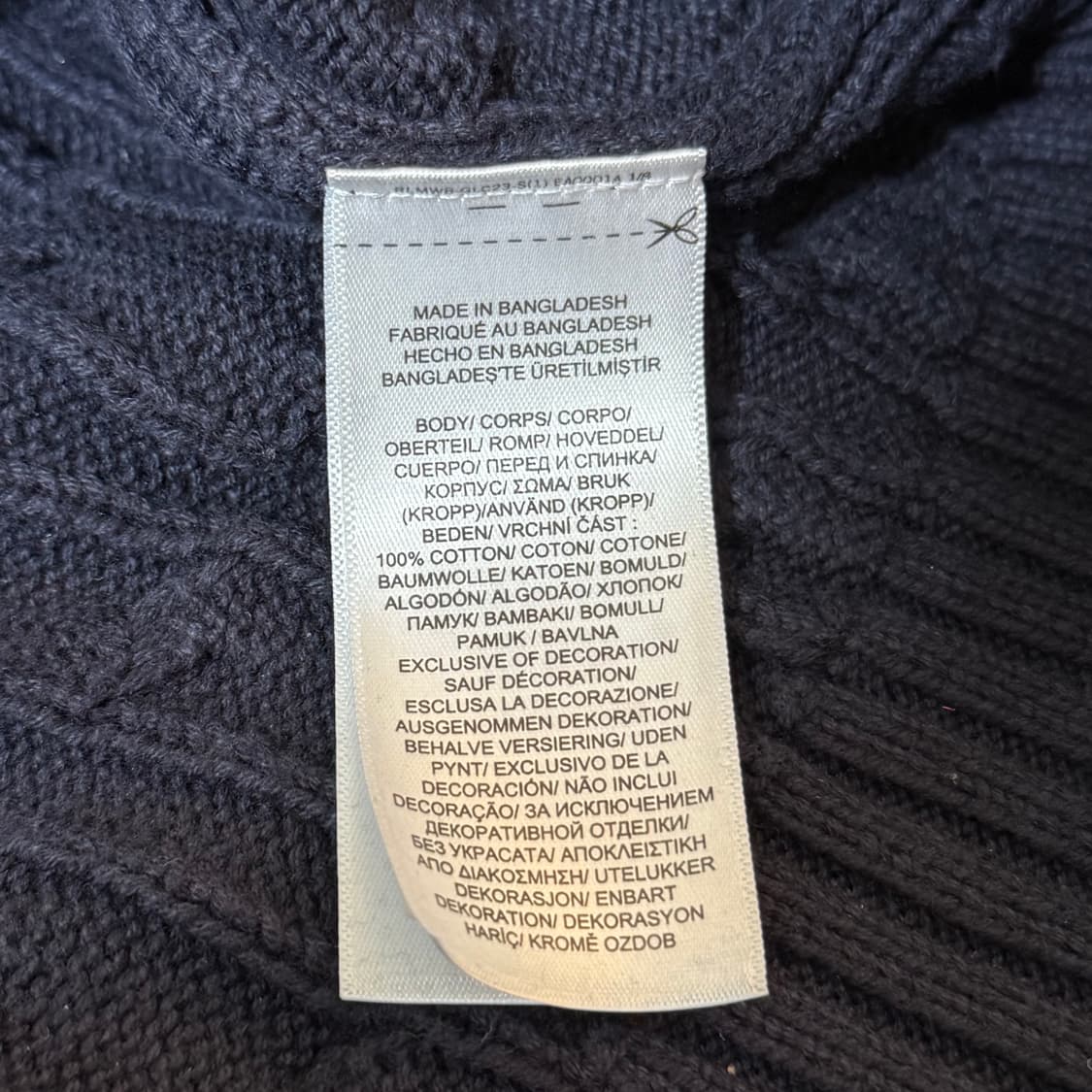 폴로 랄프로렌 네이비 니트 남성용 95-100 상품이미지8