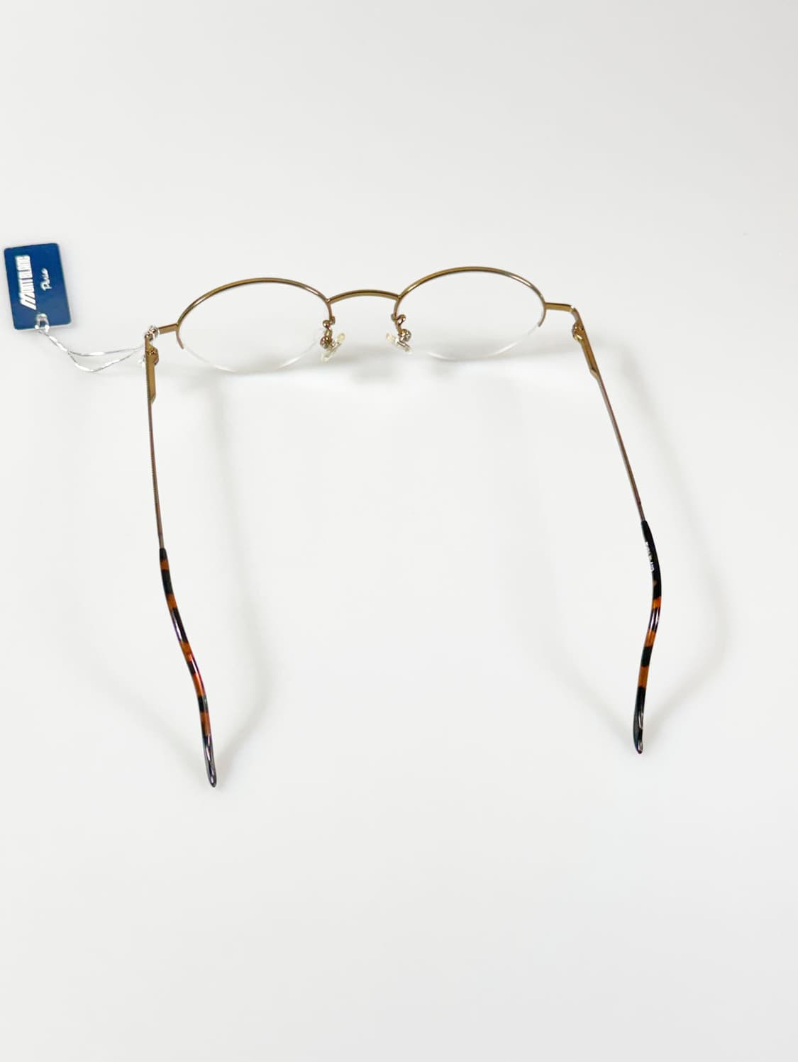 MONT BLANC PARIS 골드 오벌 반무테 빈티지 안경 상품이미지5