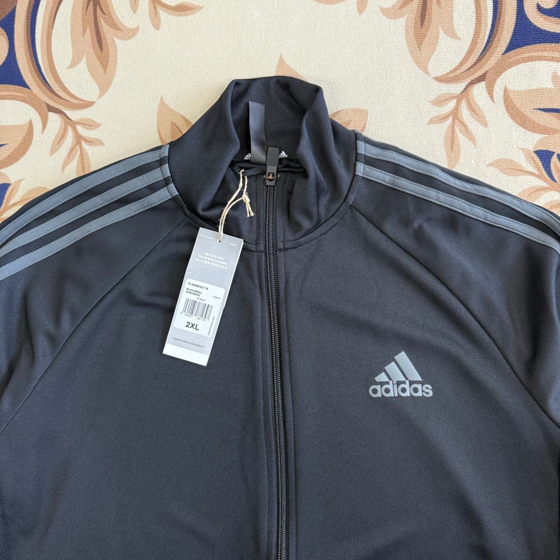 (XXL)아디다스 ADIDAS 삼선 트랙탑 져지(블랙,새상품) 상품이미지2