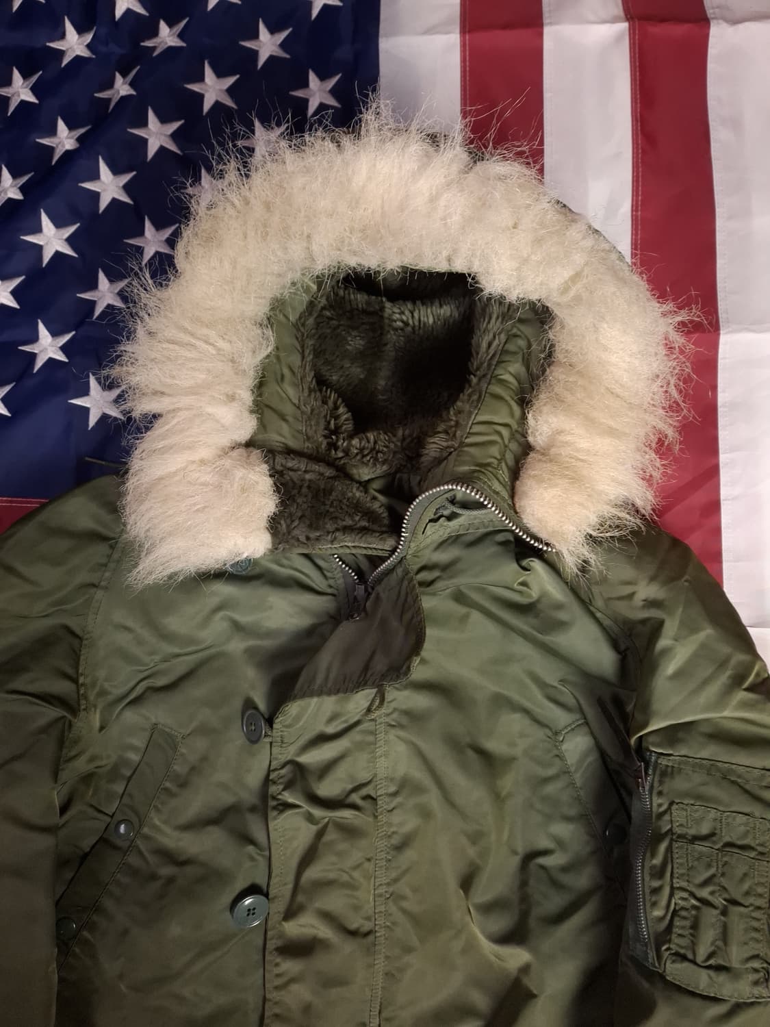 오리지날 90's 미국제조 미공군 민수용 알파사 N-3B 극한지용 파카 상품이미지2