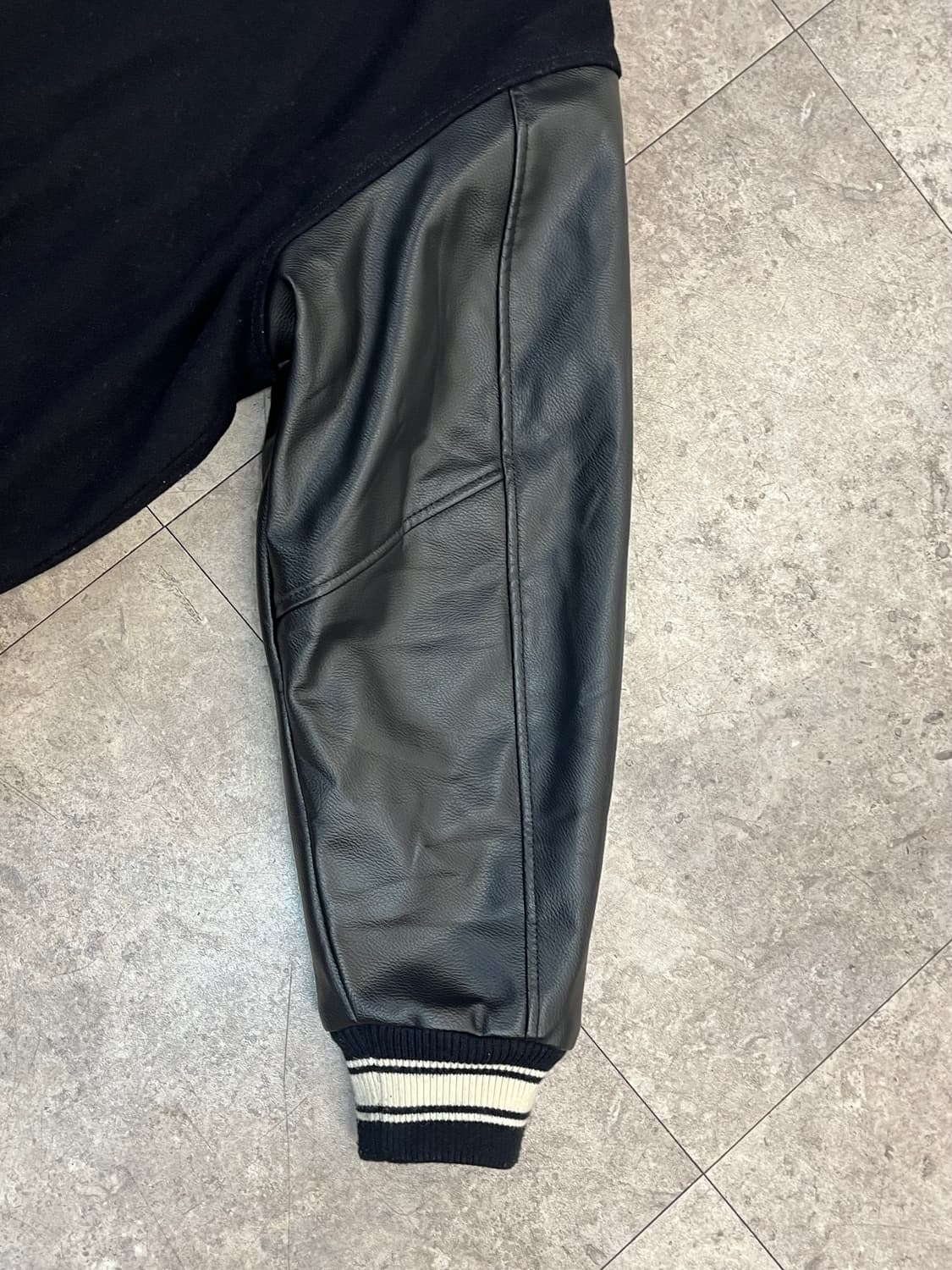 후아유 바시티 자켓 블랙 M #csz2492  상품이미지9