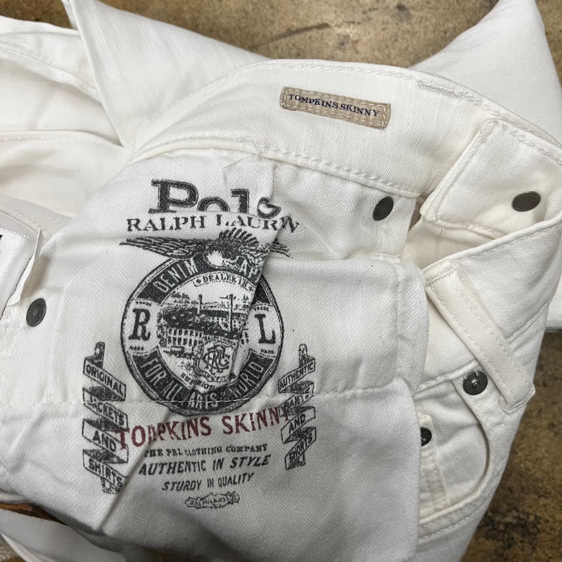 [정품] 폴로 랄프로렌 화이트 데님 바지 b18 상품이미지6