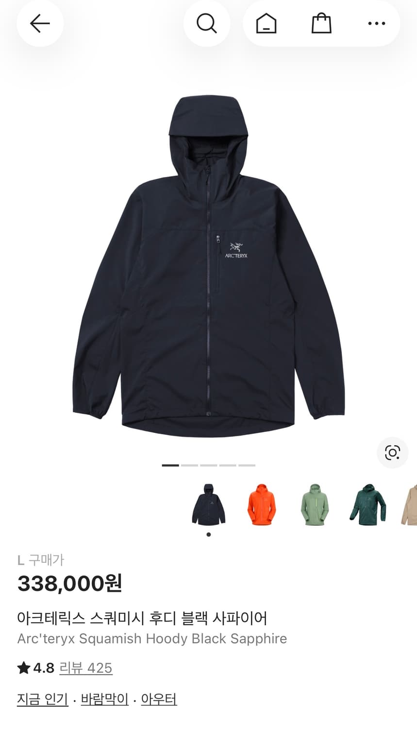 아크테릭스 스쿼미시 블랙사파이어 상품이미지1