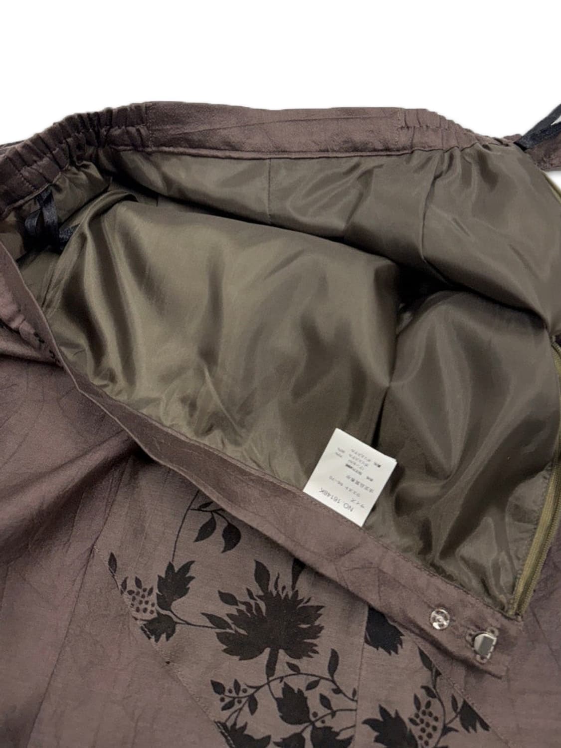 빈티지 브라운 플러워 롱 스커트 상품이미지4