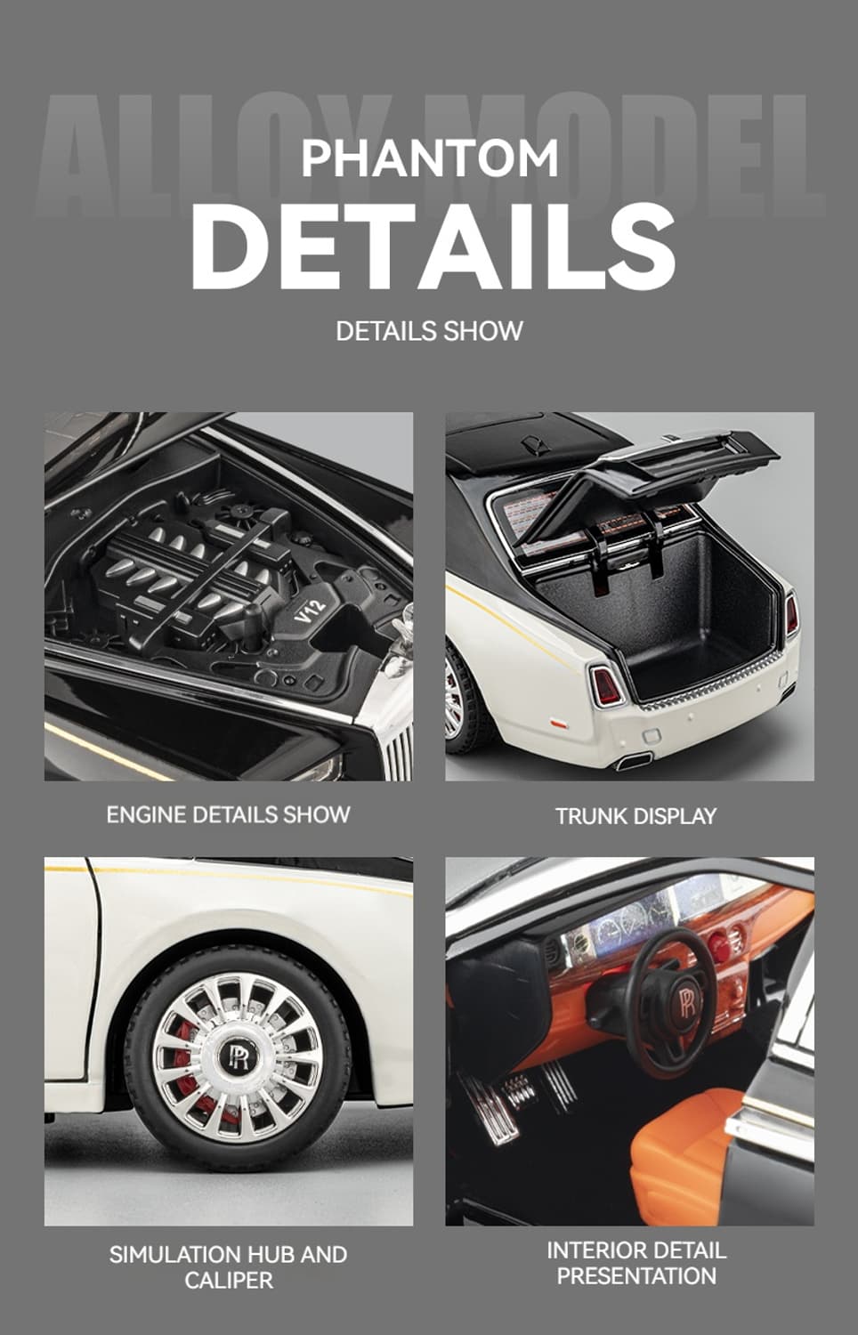 롤스로이스 팬텀 자동차 모형 인테리어 용품 상품이미지7