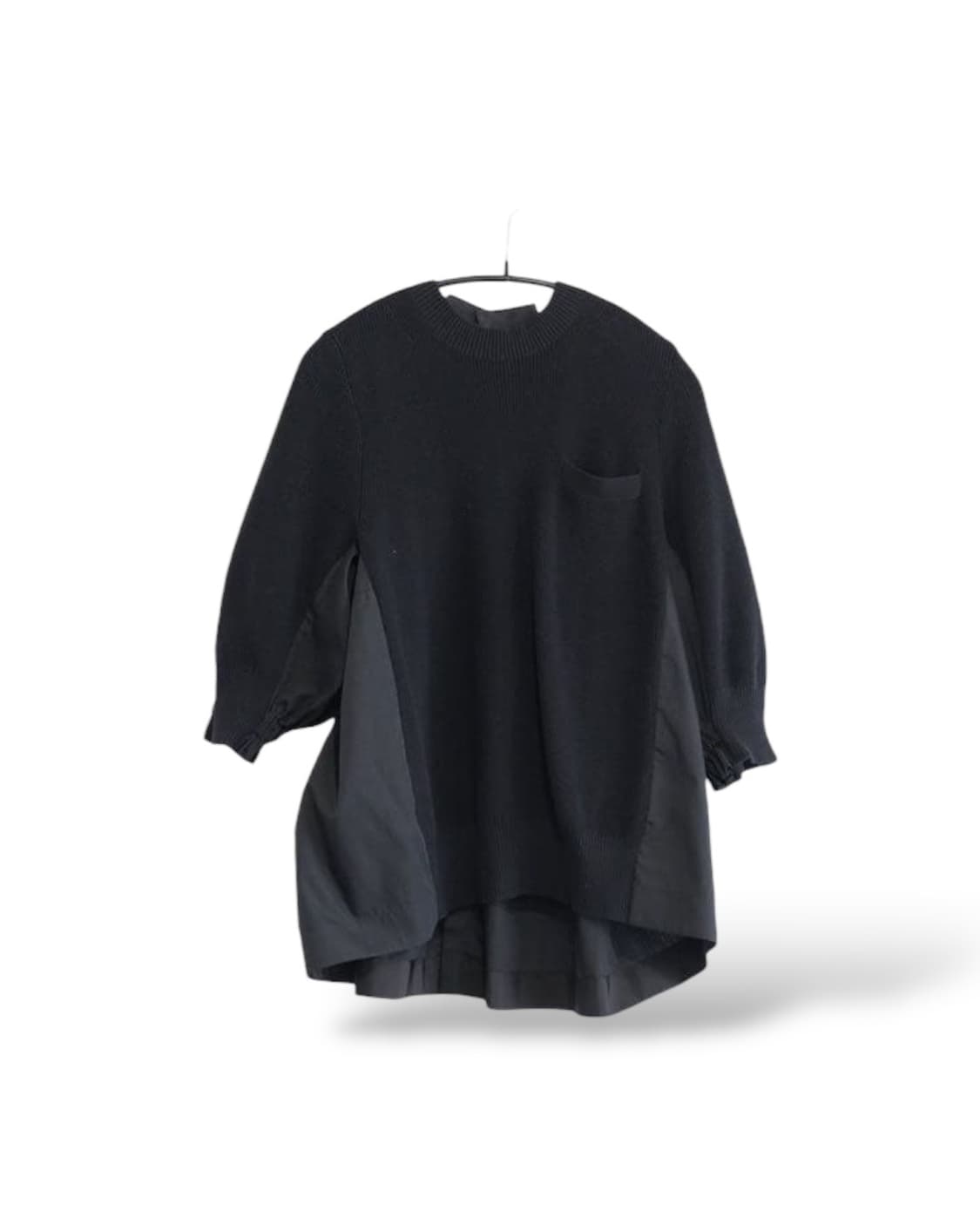 Sacai 레이어드 니트 플리츠 도킹 탑 사카이 상품이미지1