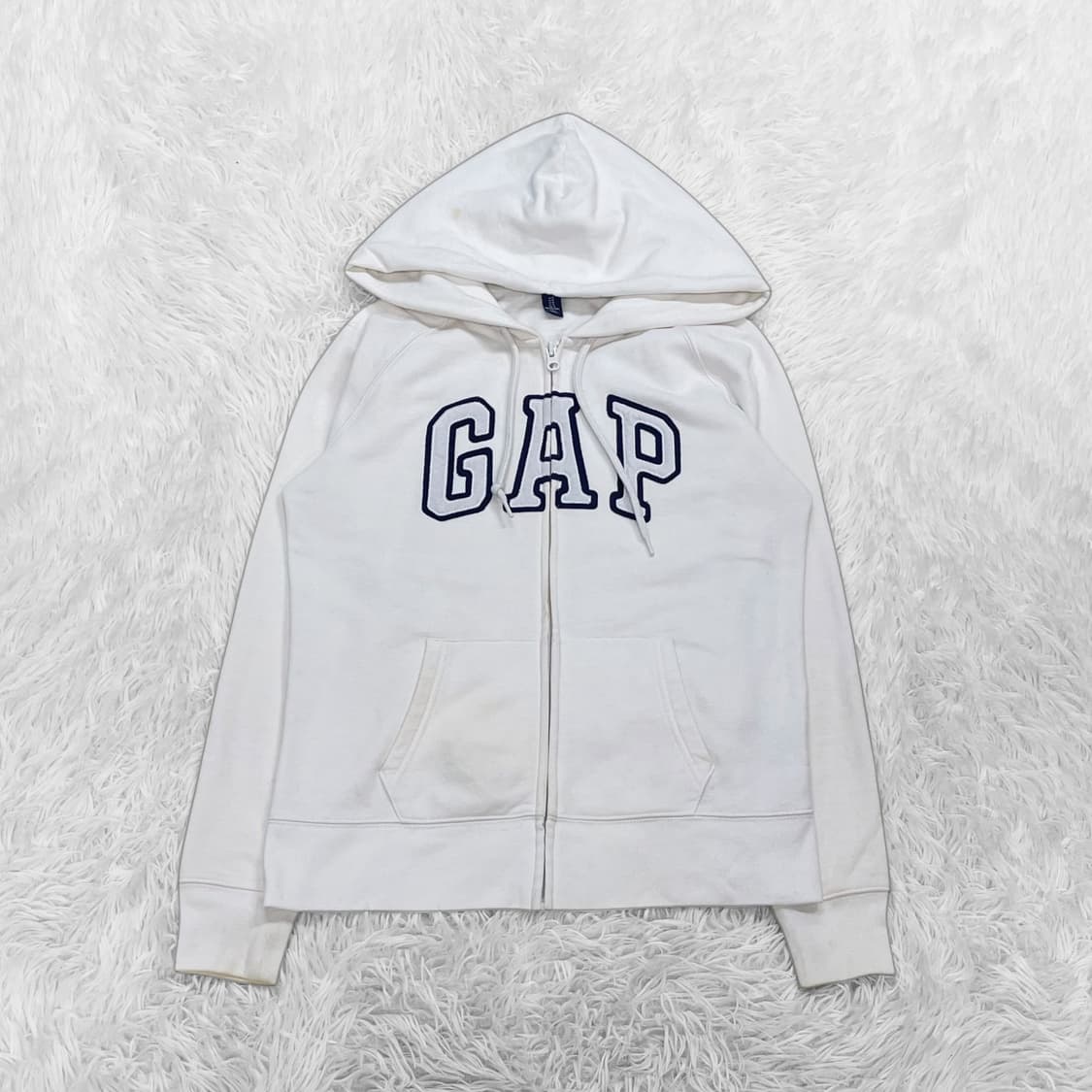 갭 Gap 스펠 로고 후드집업 화이트 상품이미지2