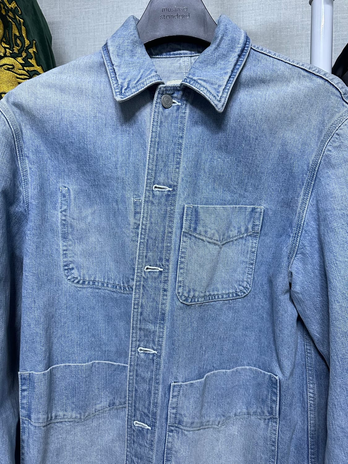 포터리 데님 워크 자켓 라이트블루 2사이즈 상품이미지2