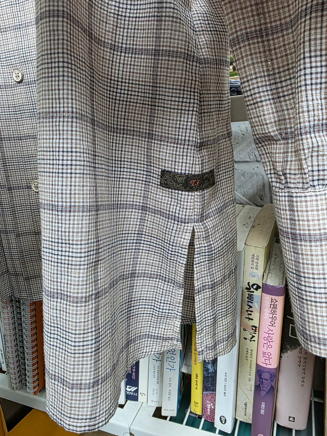 써스데이 아일랜드 봄~여름 세일러 블라우스 55  체크블라우스 WM77  상품이미지5