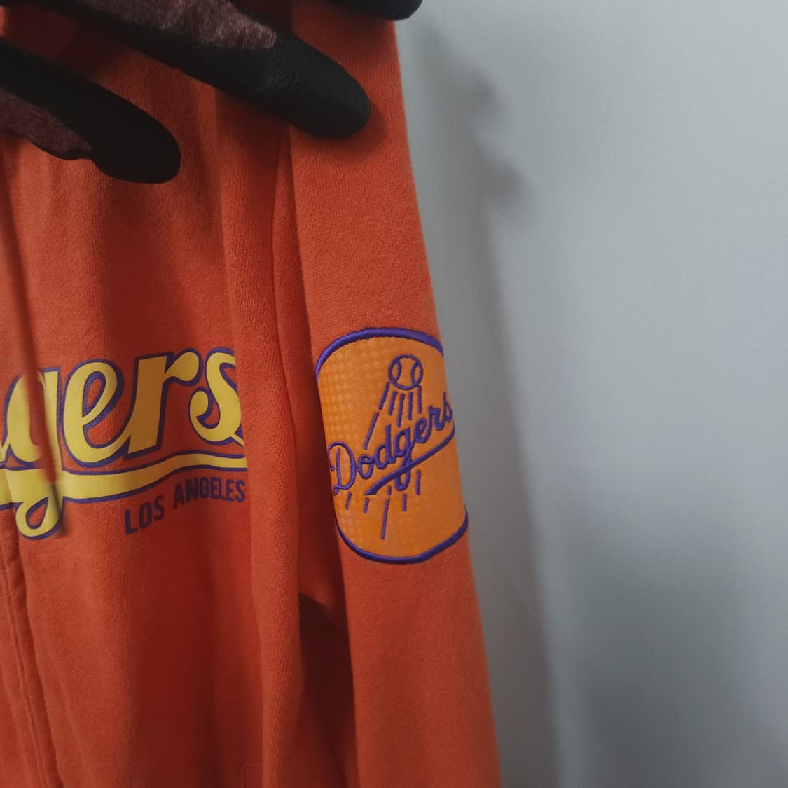 남여 S-M/MLB/ 피그먼트 오렌지 LA다저스 후드집업 상품이미지6