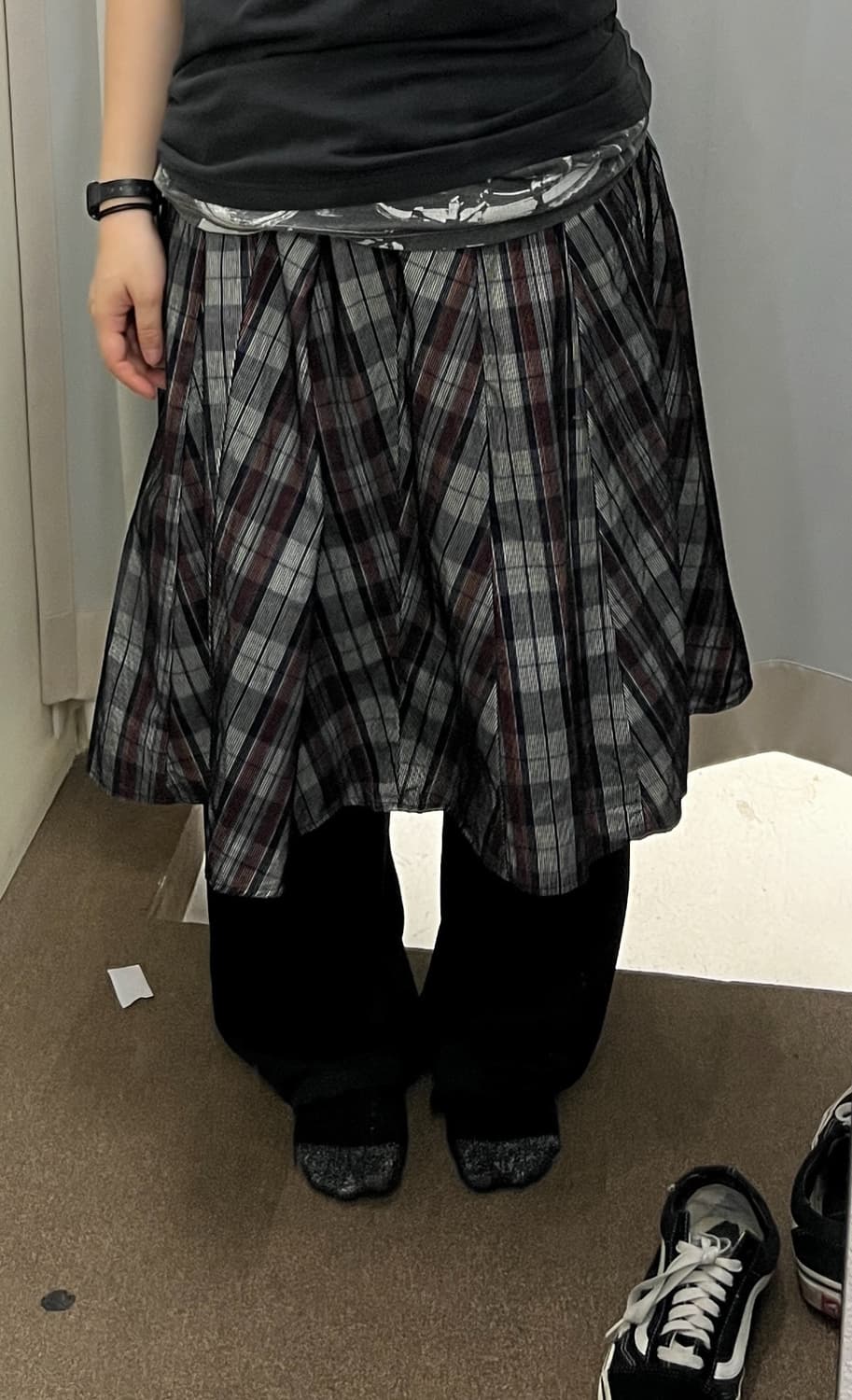 빈티지 체크스커트 상품이미지4