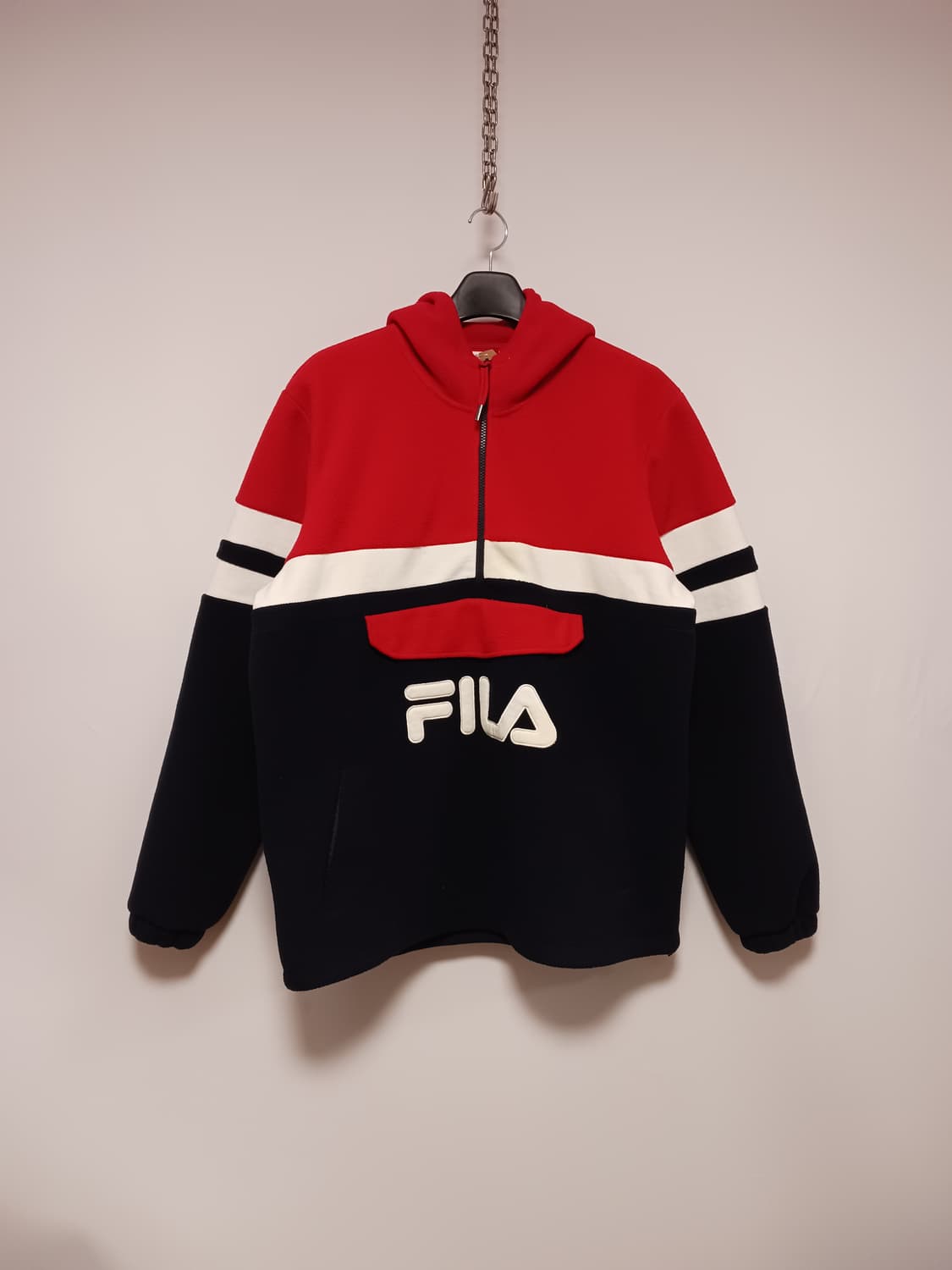 FUBU 플리스 반집업 후드 상품이미지1