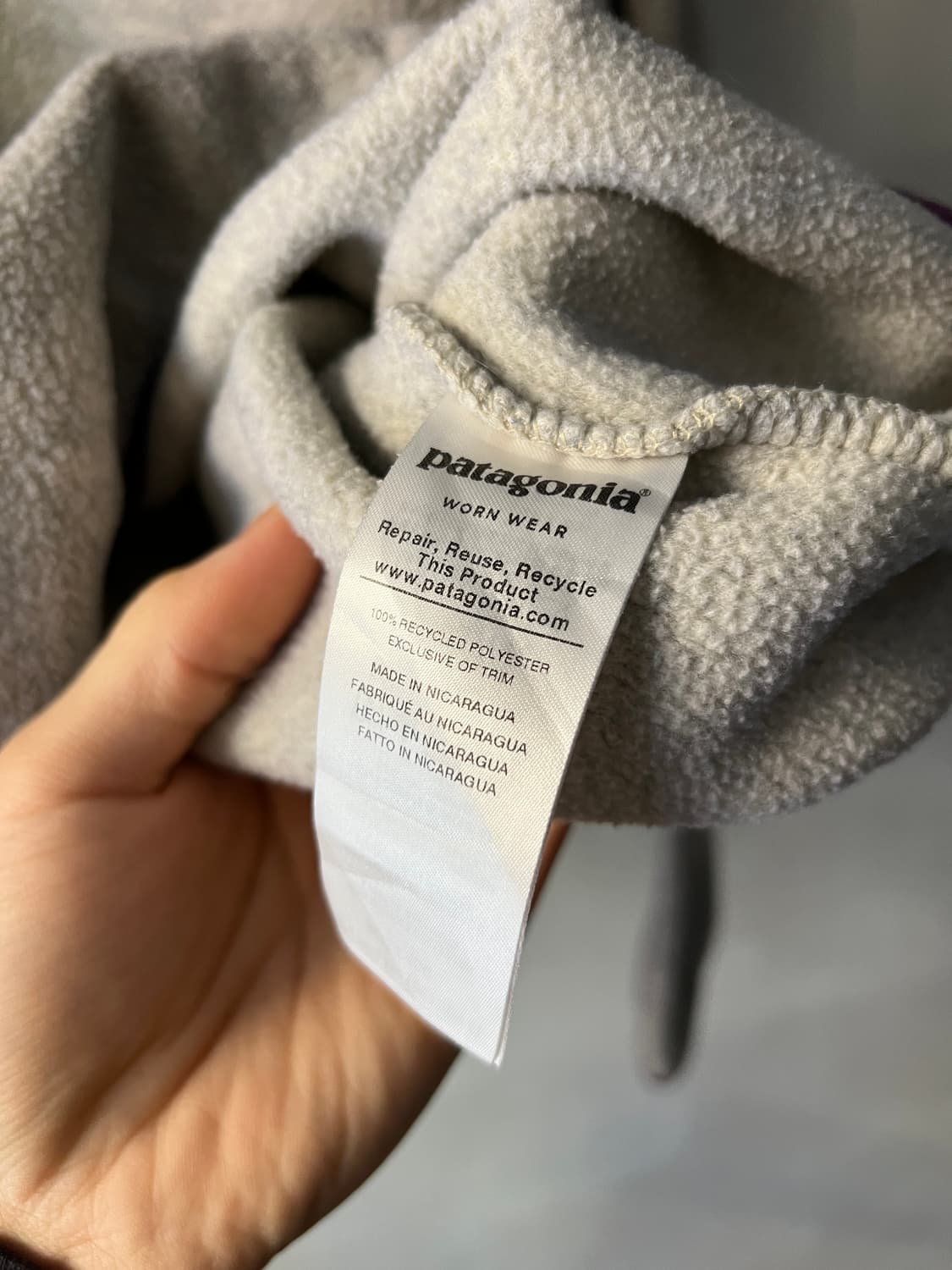 [XL]파타고니아 신칠라 아이보리 아노락 플리스 상품이미지5