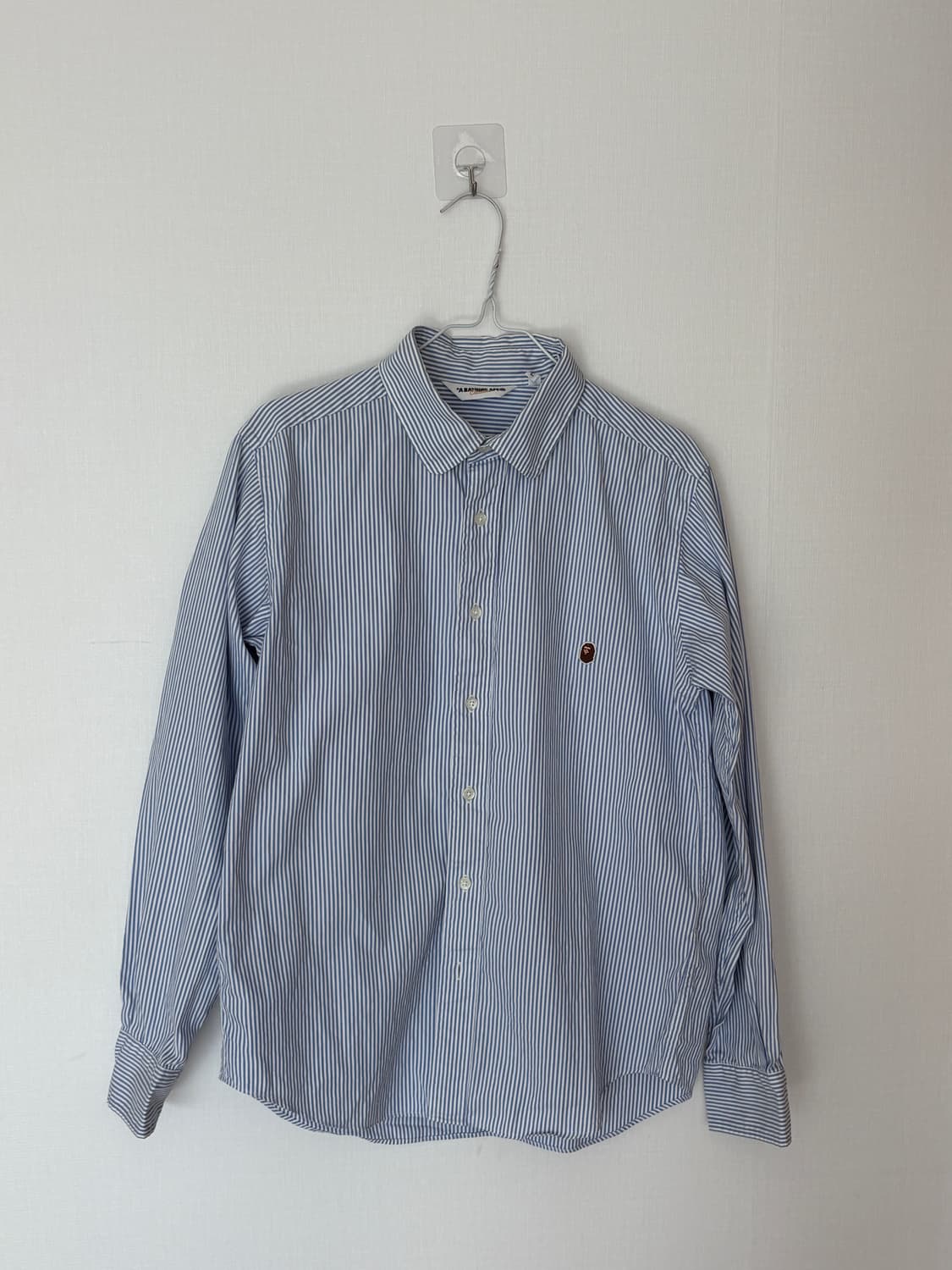 베이프 스트라이프 긴팔 셔츠 (L) 상품이미지3