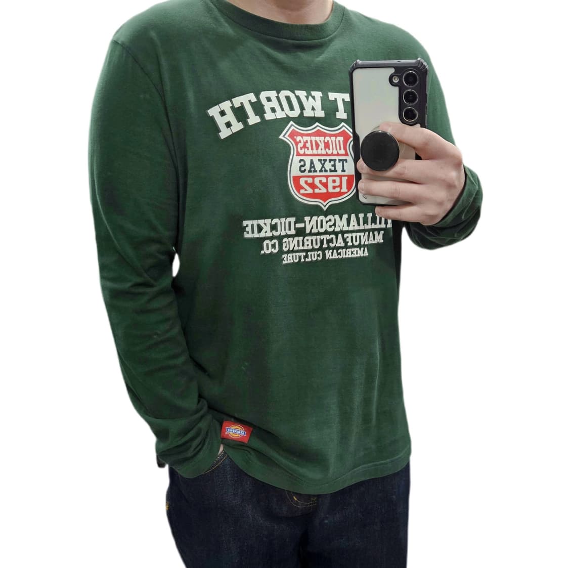 M 디키즈 그린 롱슬리브 긴팔티셔츠 상품이미지2