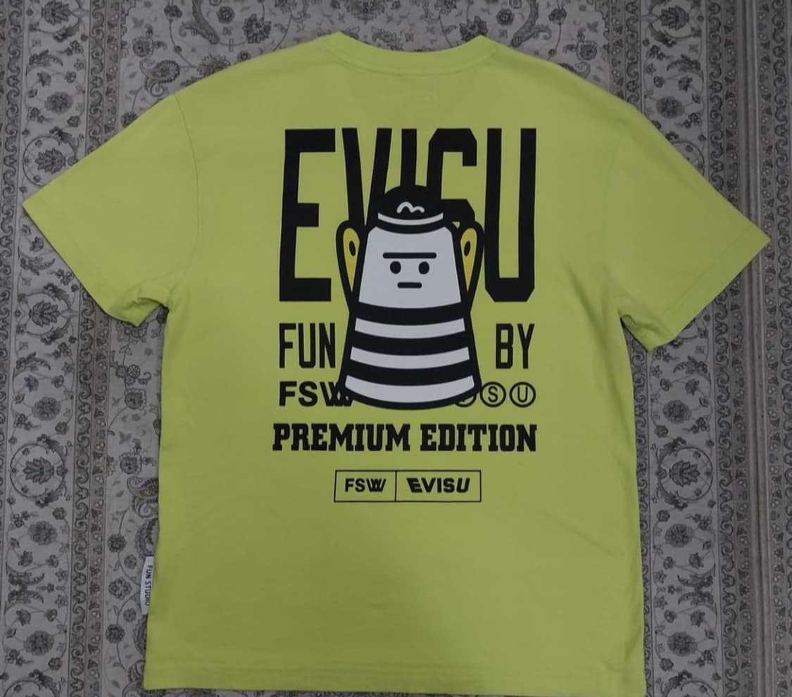 에비수 EVISU 로고 라임 반팔 티셔츠 90 (55반까지) 상품이미지2