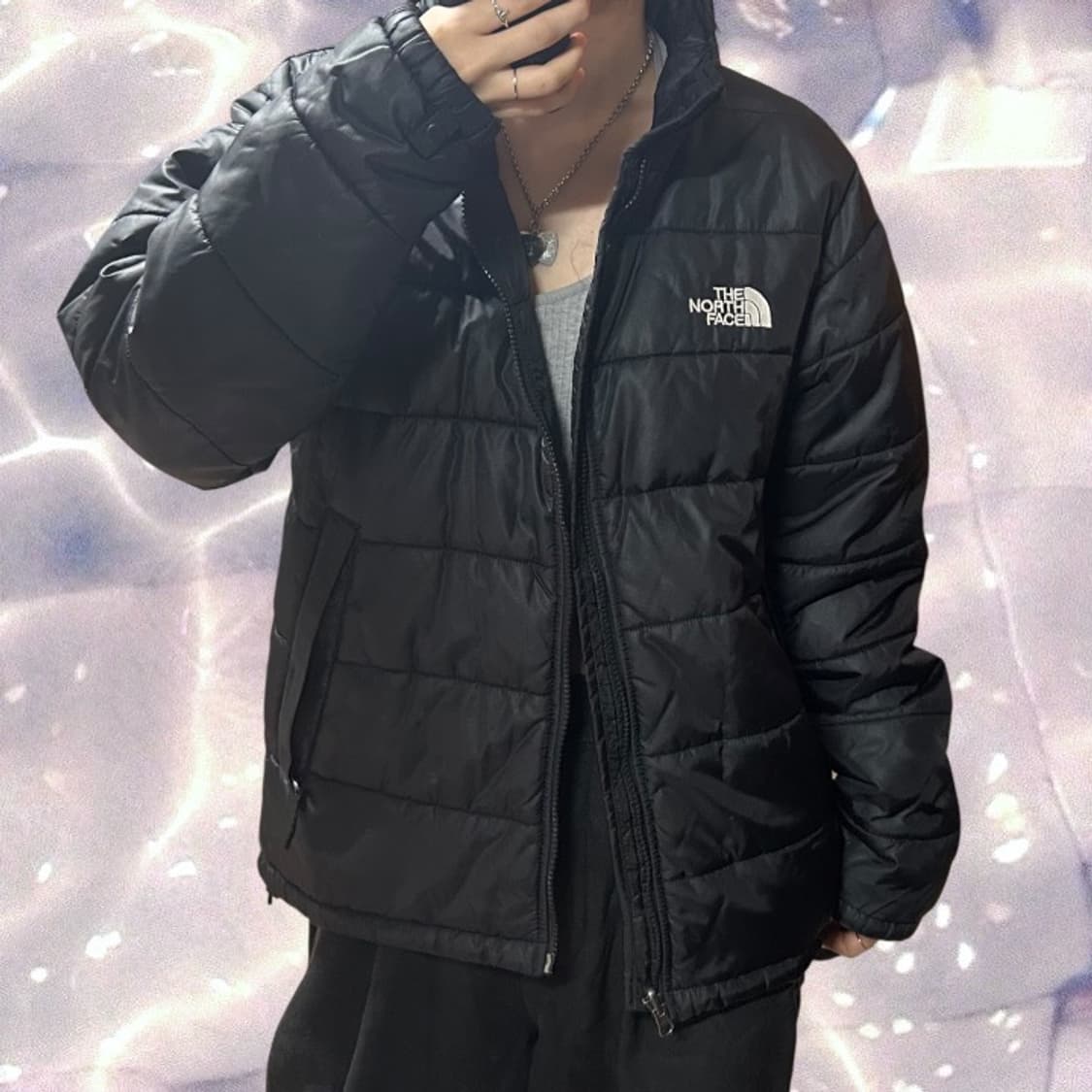 노스페이스 경량패딩 푸퍼 패딩 자켓 블랙 100 L  상품이미지3