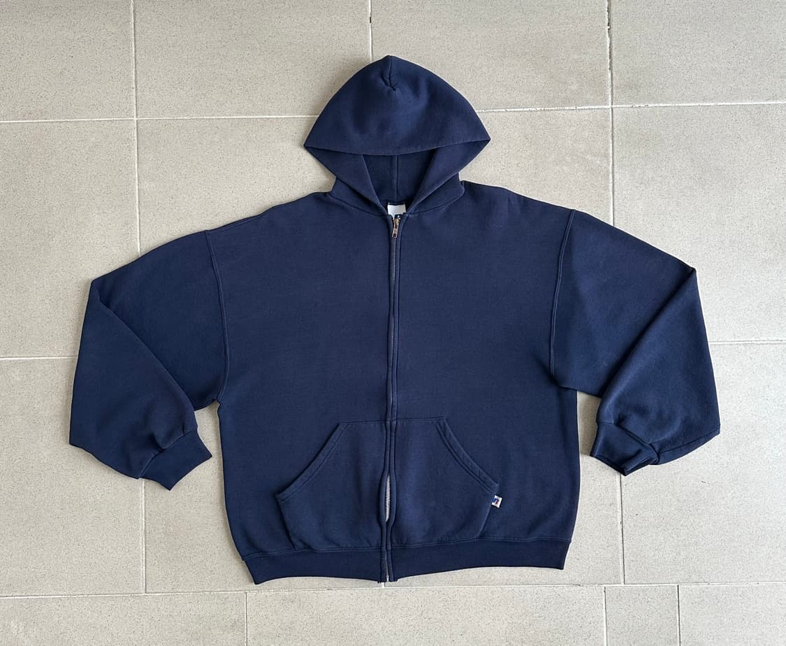 00s 빈티지 러셀 후드집업 네이비 L 상품이미지1