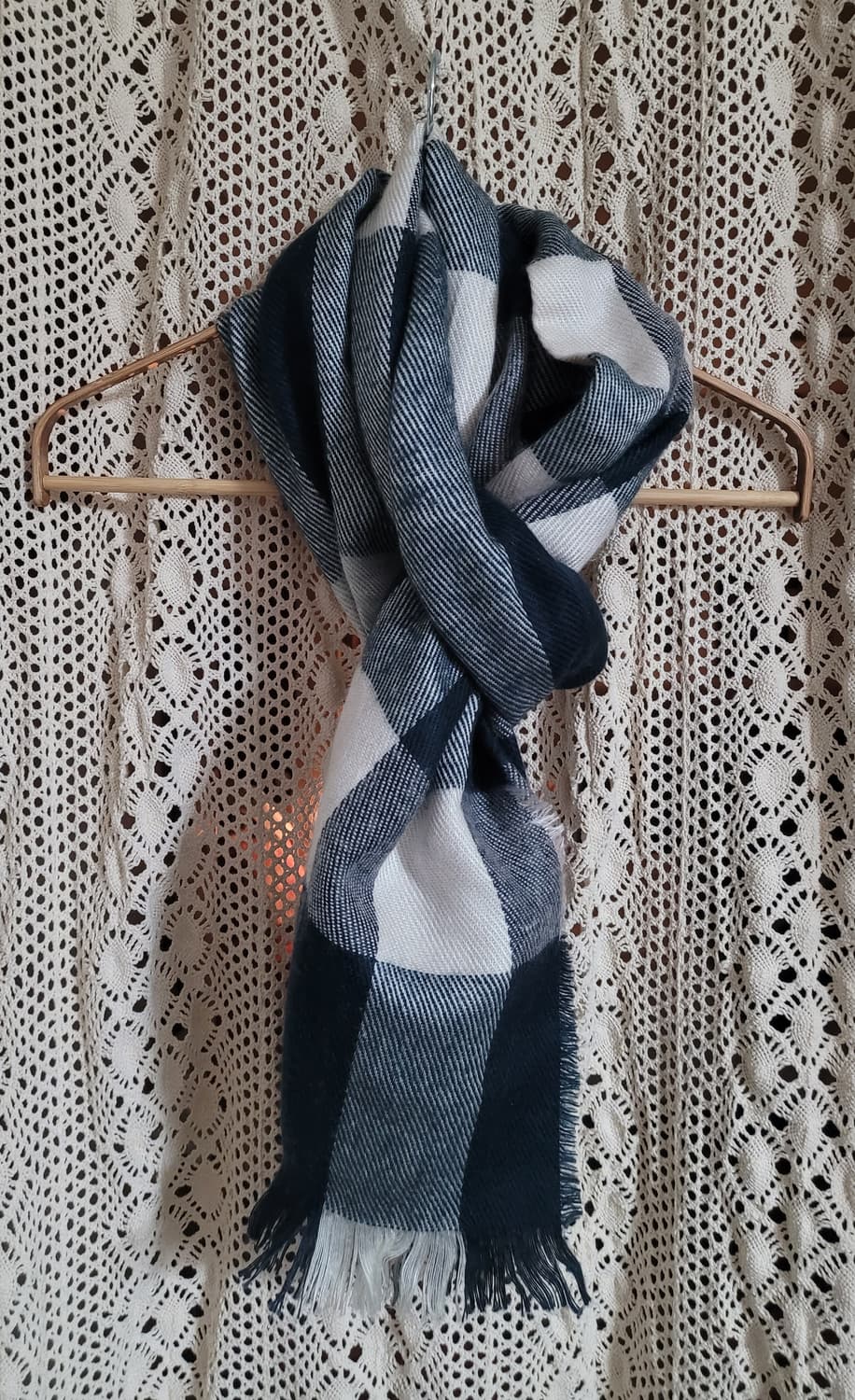 영국 바버 블랙 그레이 타탄 숄 & 머플러(목도리) 상품이미지4