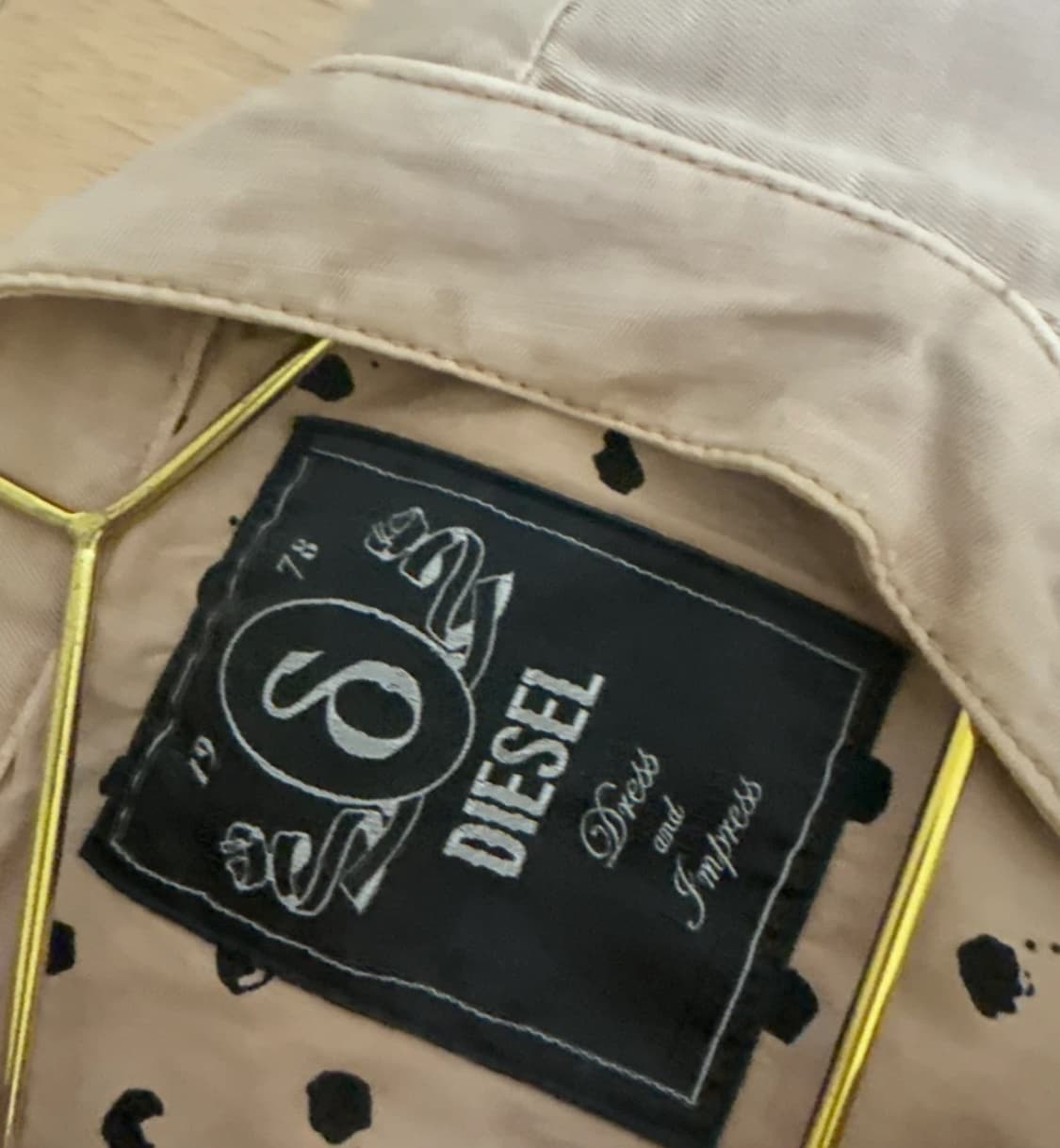 Diesel 라이더 자켓 베이지 80사이즈xs 상품이미지3