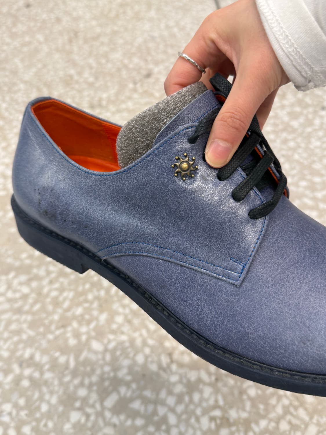 Vintage blue casual leather shoes 상품이미지7