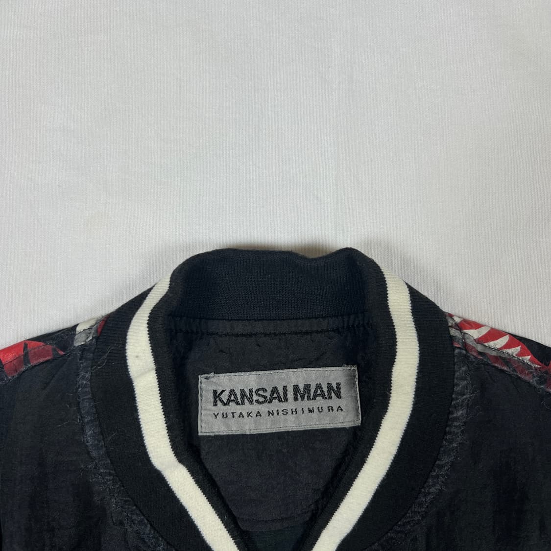 90‘s 간사이맨 kansai man 하와이걸 프린팅 봄버 블루종자켓 상품이미지7