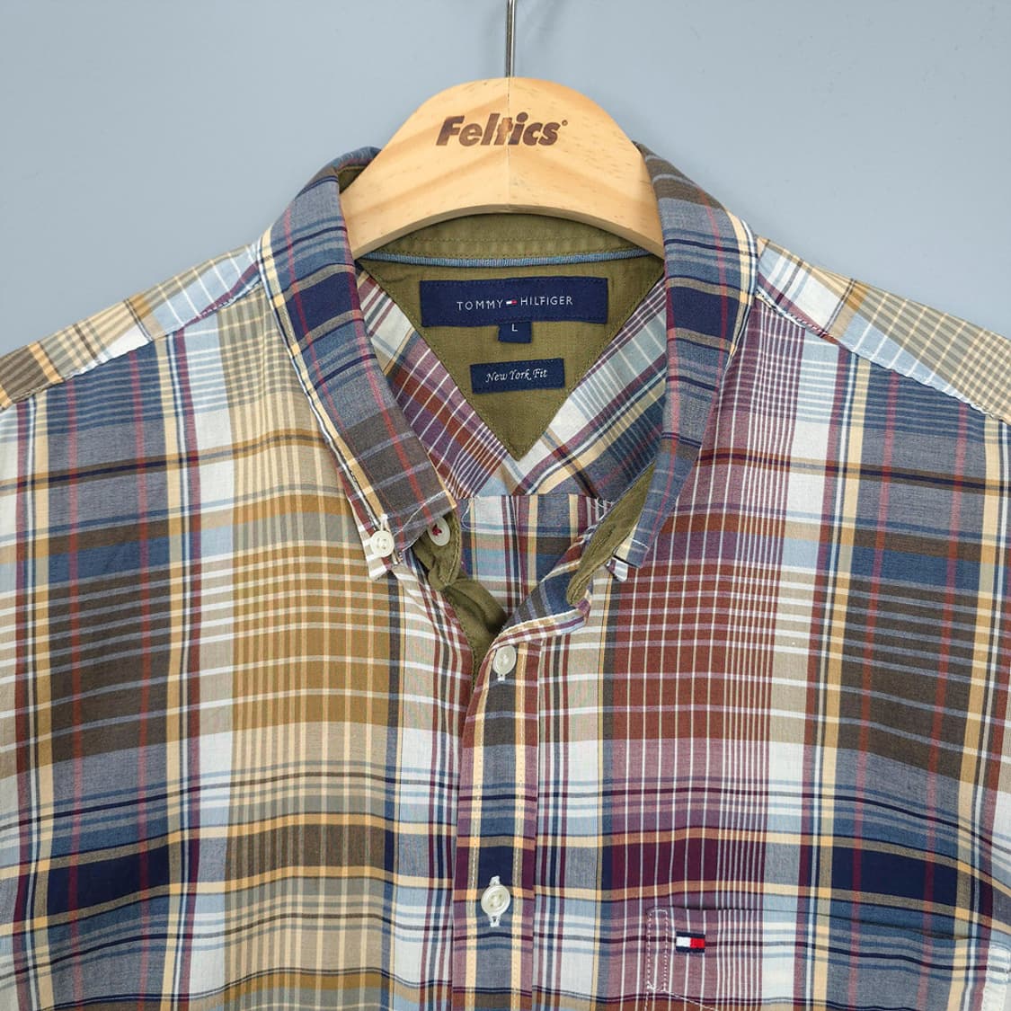 타미힐피거 Tommy Hilfiger 뉴욕핏 체크 셔츠 L 상품이미지2