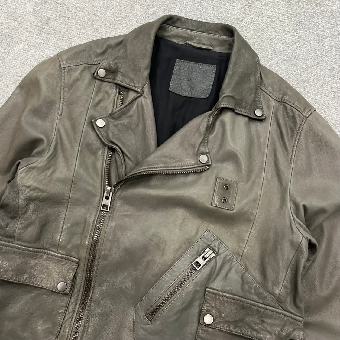 XS 올세인츠 양가죽 라이더 레더 자켓 상품이미지2