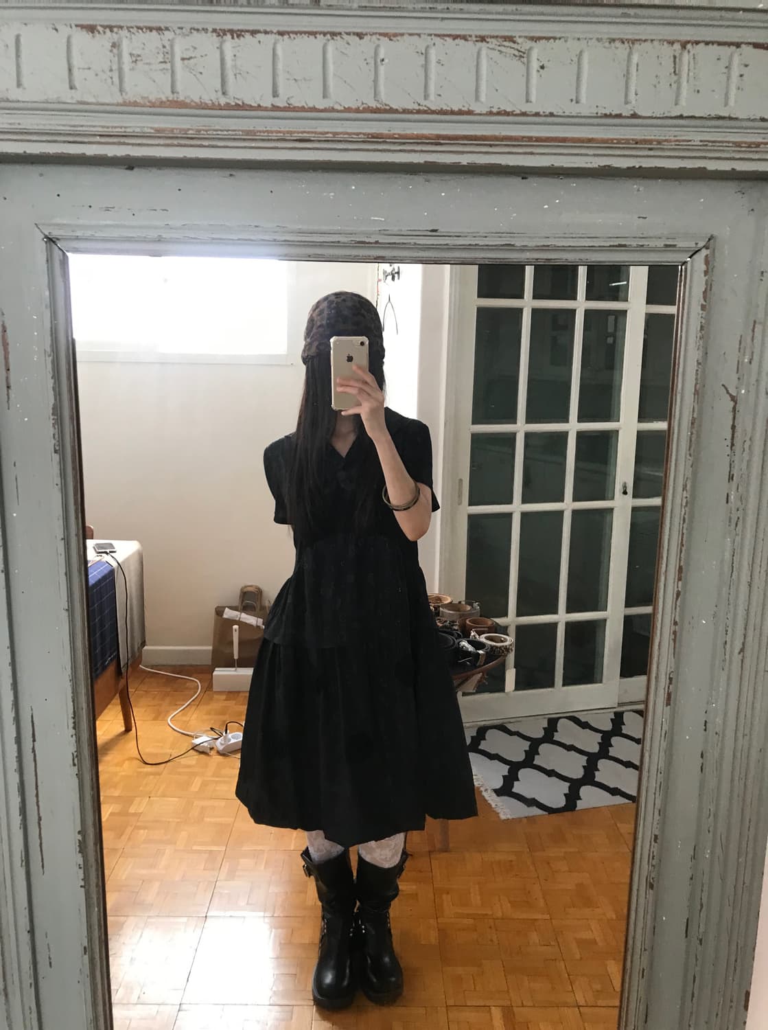 vintage pattern balloon one-piece 상품이미지4