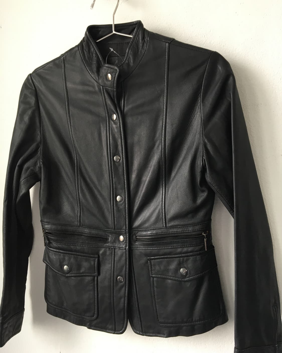 Slim fit lamb leather jacket 상품이미지4
